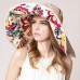's Summer Cotton Big Floppy Wide Brim Sun Hat Foldable Vacation Beach Cap  eb-56492346